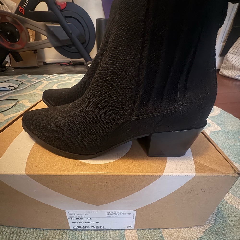 Rothy's Western Black Heeled Boots